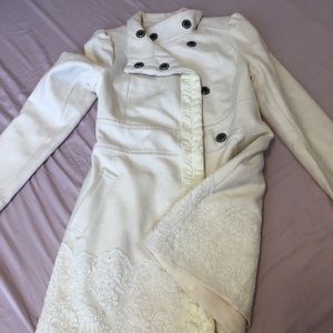 Bebe lace trench coat